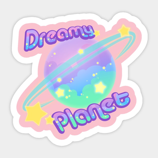 Dreamy Planet Sticker by Bav